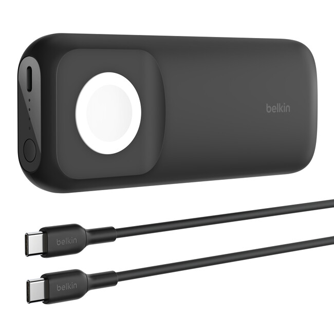 【Belkin】世界初！*Apple Watch 7.5W急速充電 高性能モバイルバッテリー 2in1 iPhone+Apple