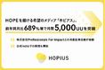 HOPEを届ける希望のメディア「ホピアス」、前年同月比689％増で月間ユーザー数5,000UUを突破