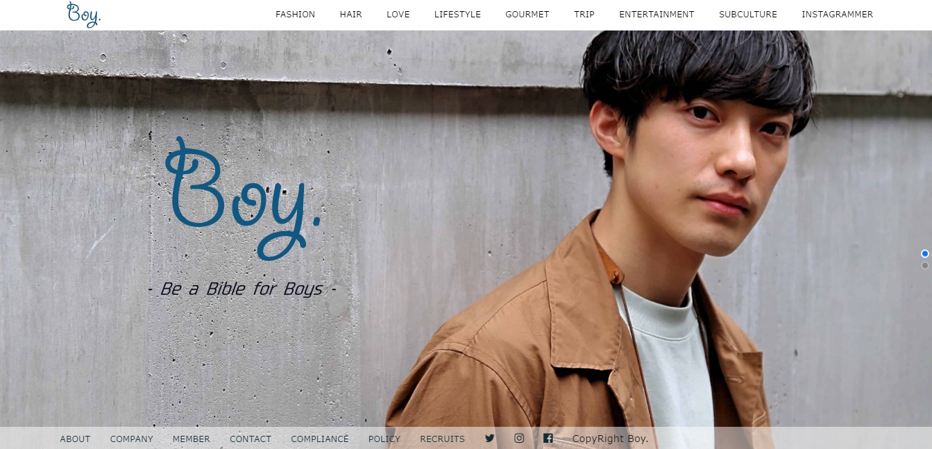 メンズファッションメディア Boy ボーイ が カッコイイ が集まる場所に加え カッコイイ を発信する場所へリニューアルオープン 株式会社エニセンスのプレスリリース