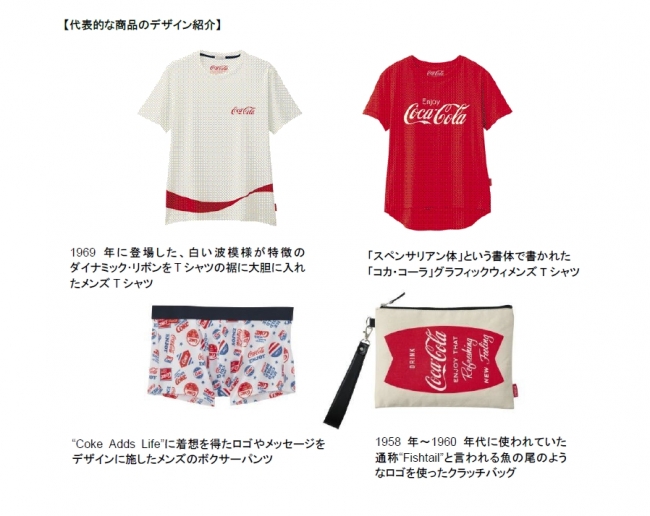 「コカ・コーラ」×ジーユー コラボコレクション。懐かしい1960年代ロゴやキャッチコピーがTシャツで蘇る！｜日本コカ・コーラ株式会社のプレスリリース