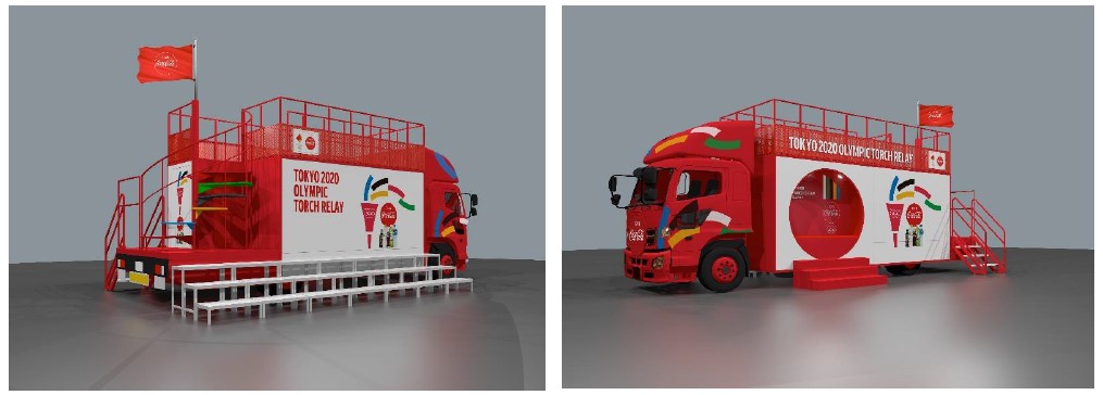 チームコカ・コーラ　東京2020オリンピック聖火リレー　聖火ランナーとともに走行する車両、セレブレーションの内容を初公開