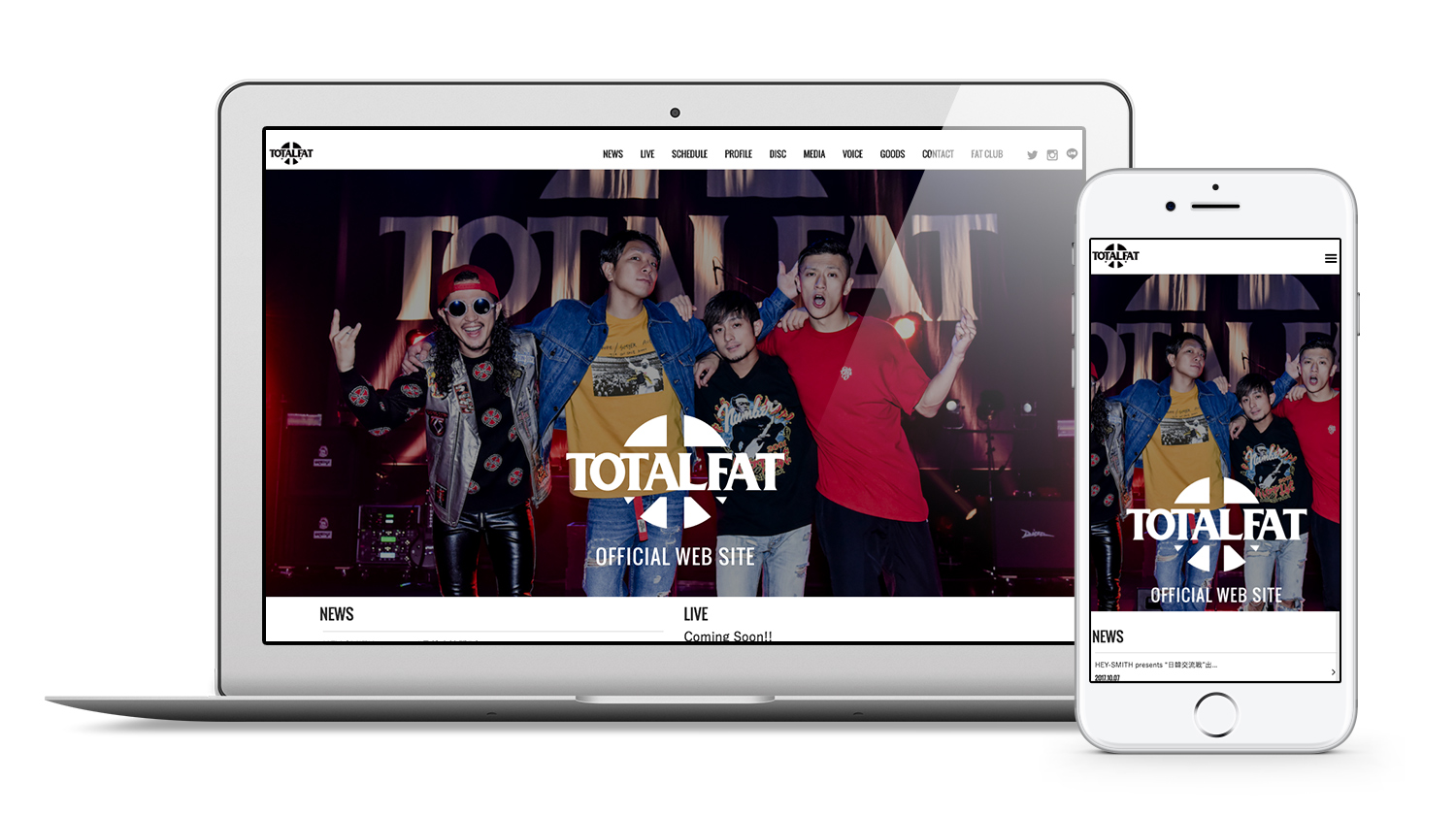 日本を代表するメロコアバンド Totalfat 公式サイトをリニューアル Skiyakiのプレスリリース