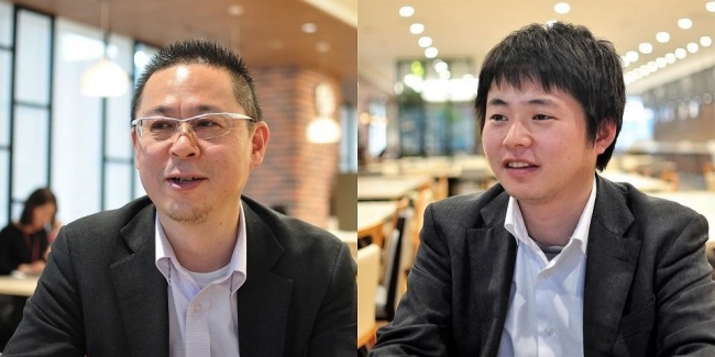 情報企画部 IT基盤グループ マネージャーの大杉穣氏（左）と田中達也氏（右）