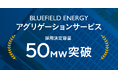 Bluefield Energyのアグリゲーションサービス、採用決定容量50MWを突破