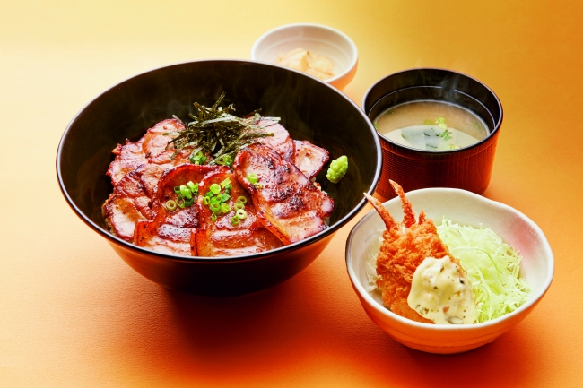 北海道　帯広豚丼と紅ズワイガニのクリームコロッケ膳