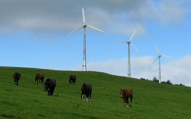 スコットランドに設置された15kワットの風車