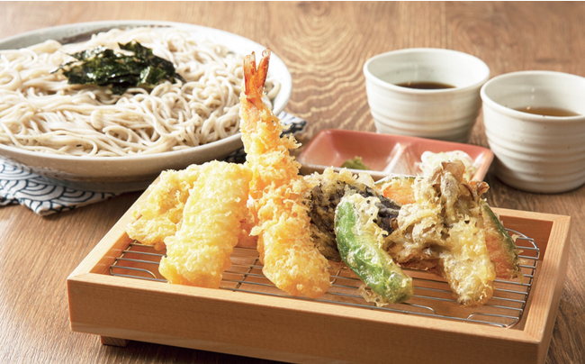 “まつ井”天ぷらせいろ蕎麦 1,190円(税込) “まつ井”天ぷらせいろ蕎麦 1,190円(税込)