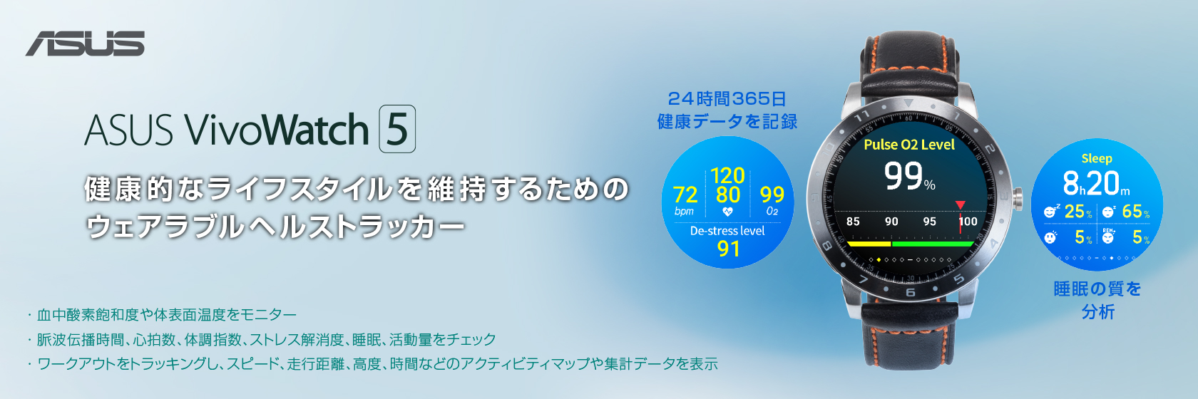 リアルタイムで健康状態、睡眠の質、運動データをモニターし、健康的な