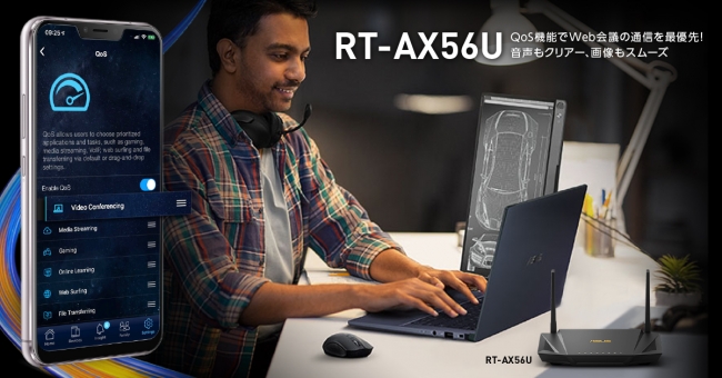 Wi Fi 6 11ax 対応 デュアルバンドエントリーモデル Rt Ax56u を発表 Asus Japan株式会社のプレスリリース