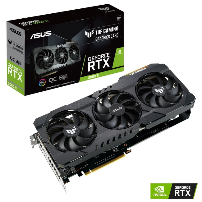 LHR版 GeForce RTX™ 3060Ti搭載ビデオカード、「TUF-RTX3060TI-O8G-V2 