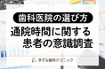 【歯科の通院時間調査】片道30分以上かける患者の約6割が「自由診療」を経験──距離を越えて求める“医療の質”とは