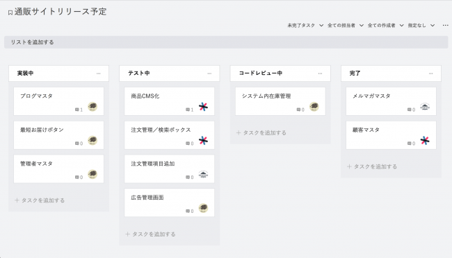 制作・開発などの工程管理に最適