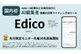 【国内初】note・X記事などの発信向けに、壁打ちによる構成整理・文体再現・複数記事生成を一体提供する「AI編集者」搭載ライティングAIツール「Edico（エディコ）」先行限定モニター30名募集開始