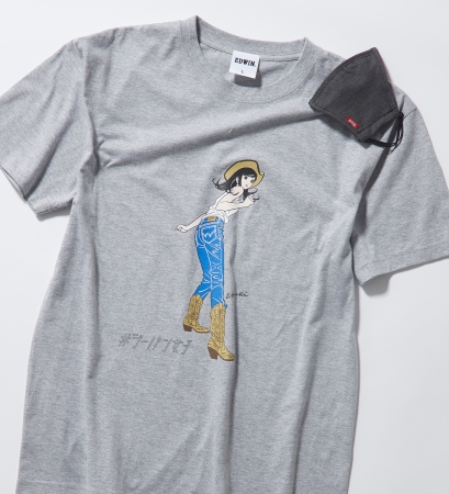 エドウイン 江口寿史さん描き下ろしのcoolデニムマスク付きチャリティtシャツを発売 Pr Times企業リリース Withnews ウィズニュース