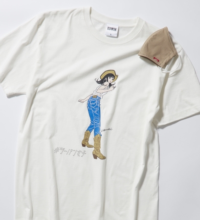エドウイン 江口寿史さん描き下ろしのcoolデニムマスク付きチャリティtシャツを発売 Classy クラッシィ