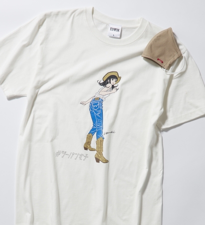 エドウインから江口寿史さん描き下ろしのcoolデニムマスク付きチャリティtシャツを発売 Fashion Fashion Headline