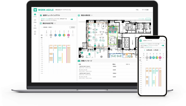 「WORK AGILE」使用画面（イメージ）