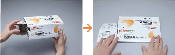 中仕切りを取り出す手間なく簡単に潰せる一体成型箱