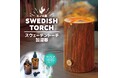 【ヒノキ原木を忠実に再現】リアリティを追求!アロマ対応のスウェーデントーチ加湿器が登場!