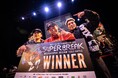 ブレイキン日本唯一のオリジナル国際大会「SUPER BREAK」にてB-boy TSUKKI(飯沼月光選手)とB-boy RA1ON (窪田雷音選手)が優勝