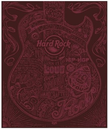 ハードロックカフェ特製 ブランケット　Music Icon