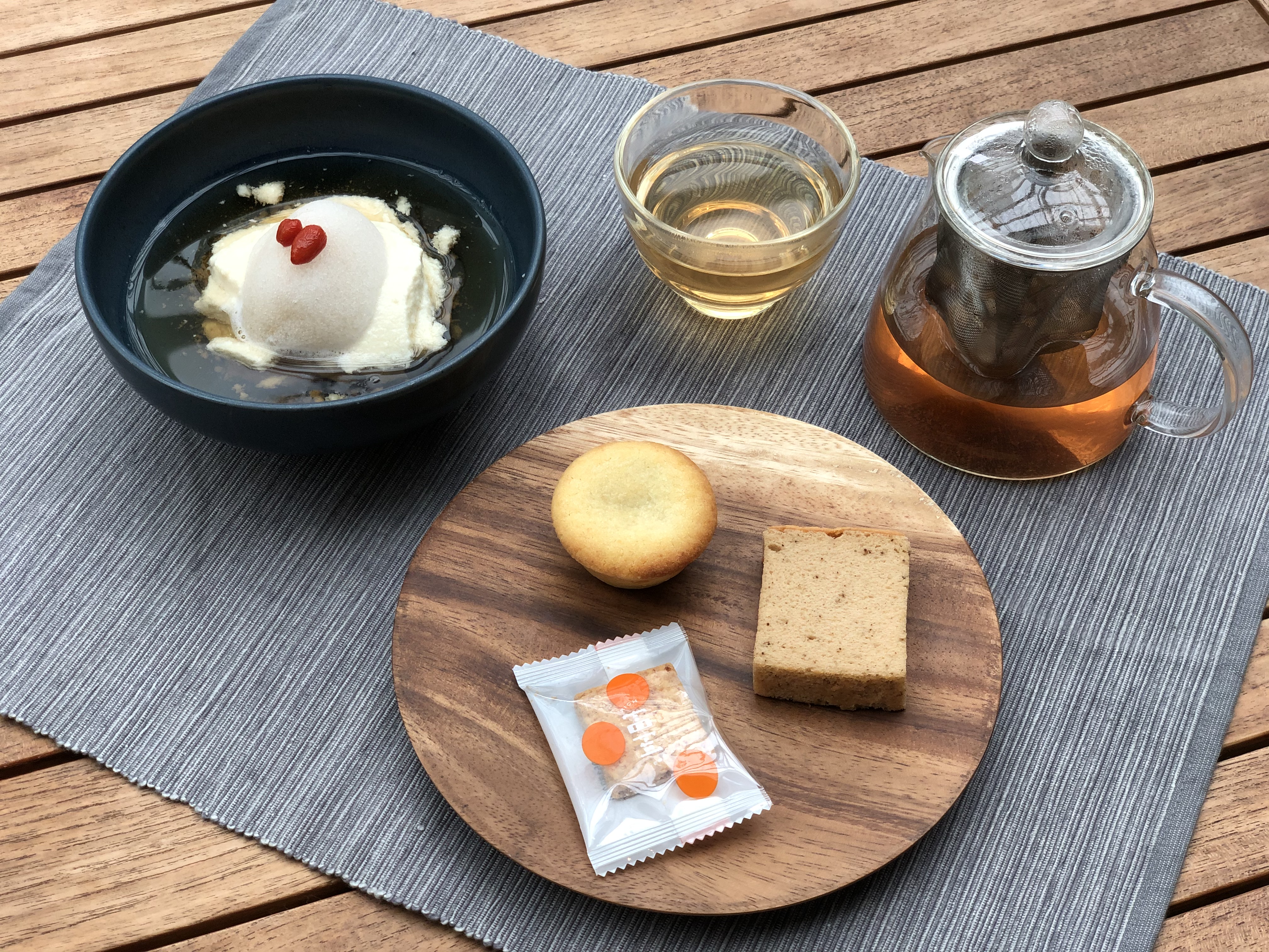 広々としたテラスを有する台湾料理「富錦樹台菜香檳（フージンツリー）」 COREDO室町テラス店 AFTERNOON TEA SET／シャンパンセット