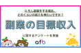 【全国2,000人調査】副業でいくら稼ぎたい？約3割が「月3万～7万円」を目標と回答