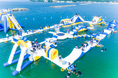 関西最大級・全周約260mにパワーアップした海上アスレチック「AQuaLooP（アクアループ）」7月4日（土）夏本番目前に、片男波海水浴場に今夏もオープン！
