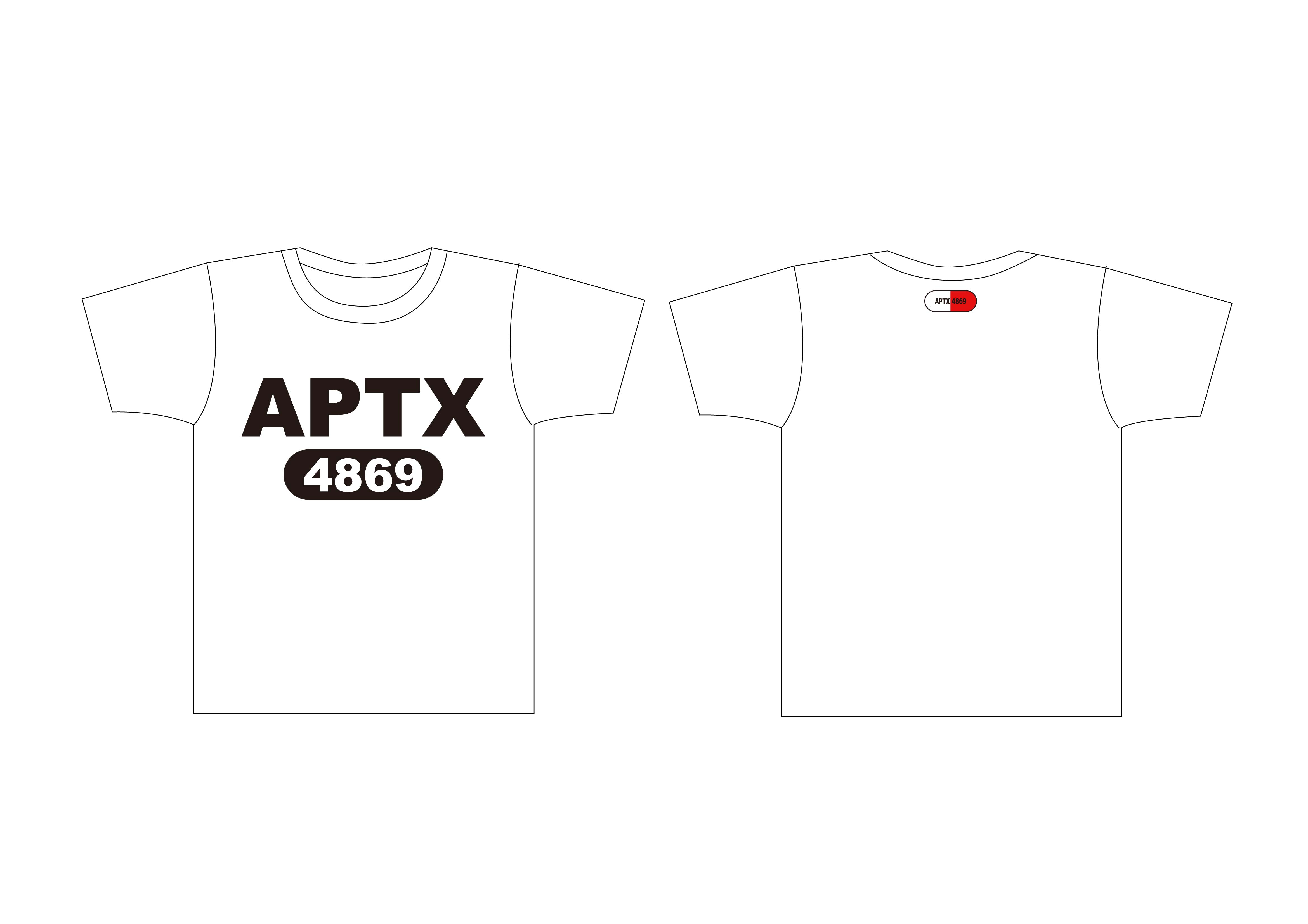 名探偵コナン　コナンカフェ　APTX4869 Tシャツ