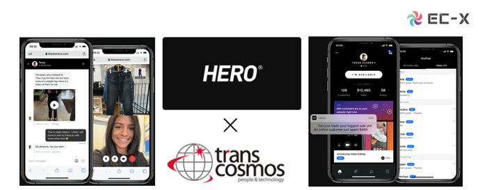 トランスコスモス、欧米No.1オンライン対面接客ソリューション「HERO」の独占提供を開始