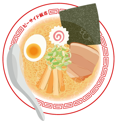 B-SIDE LABEL ステッカー みてコレシリーズ　町中華　takeラーメン