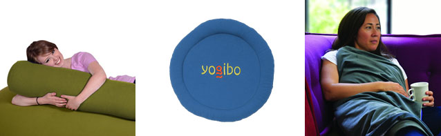 Yogiboのソファと同じ素材の抱枕やおもちゃ、ハーブを使用した疲れを癒やしてくれるグッズなどがございます。