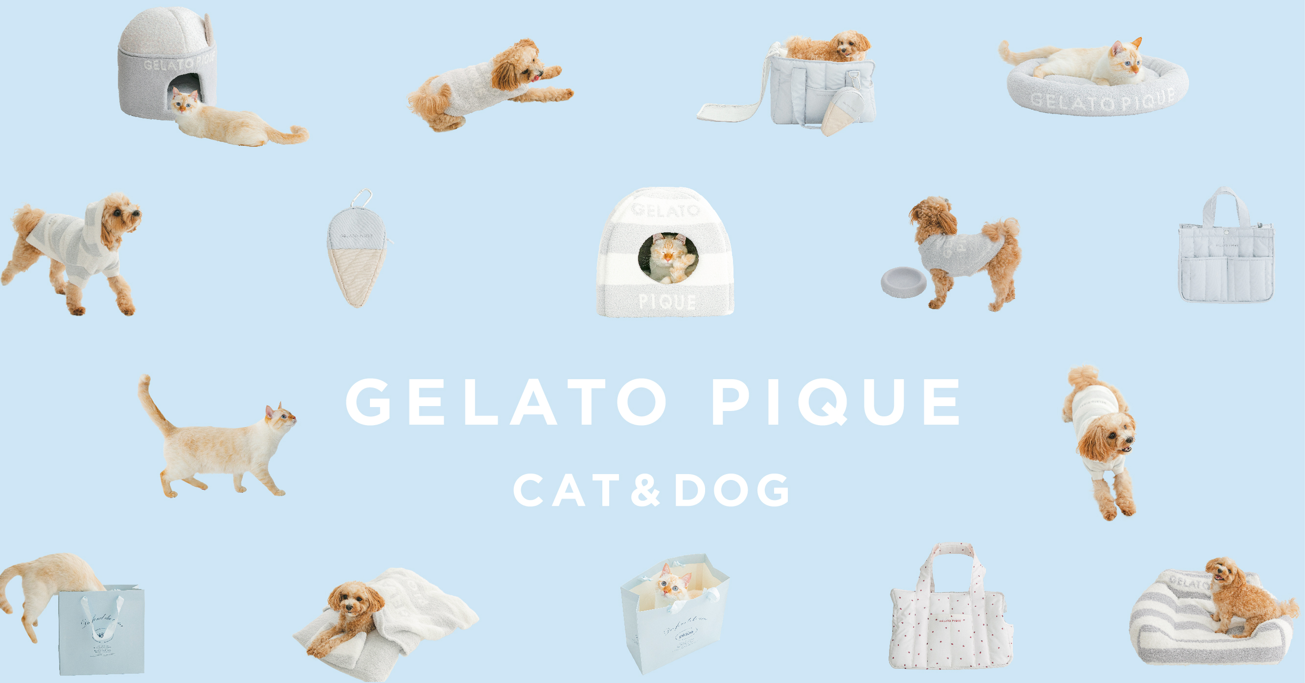 ジェラート ピケ」より初の犬猫用アイテムが登場！新ライン【GELATO