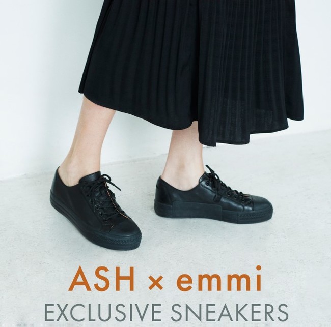 Emmi エミ オールブラックのレザースニーカー発売 イタリア靴ブランド Ash の別注モデル 株式会社マッシュホールディングスのプレスリリース