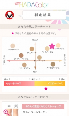 あなたの肌の色を診断する無料webアプリ Hada Color がリニューアル 福助株式会社のプレスリリース