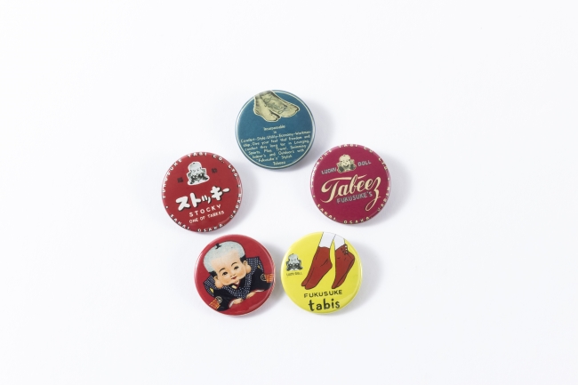 福助人形缶バッジ