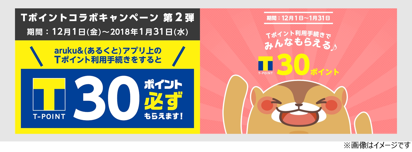 歩くだけでtポイントが貯まる キャンペーン第2弾開催 歩くだけで地域名産品が当たるウォーキングアプリ Aruku あるくと でtポイントが貯まるキャンペーン第2弾を12月1日から開始 株式会社one Compathのプレスリリース