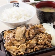 ■牛豚カルビ定食     850円（税込935円）