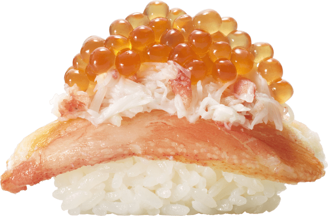 かっぱ寿司発 つかんで食べる つかみ寿司 第3弾 本ずわい蟹とイクラの三段つかみ寿司 カッパ クリエイト株式会社のプレスリリース