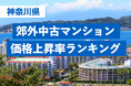 【神奈川県・中古マンション相場】5年間での駅別価格上昇率ランキングを発表！最上位は「湘南深沢駅」で93.2％上昇〜「湘南エリア」が上位を席巻、3,000万円台が最低ラインへと価格帯が上にスライド〜