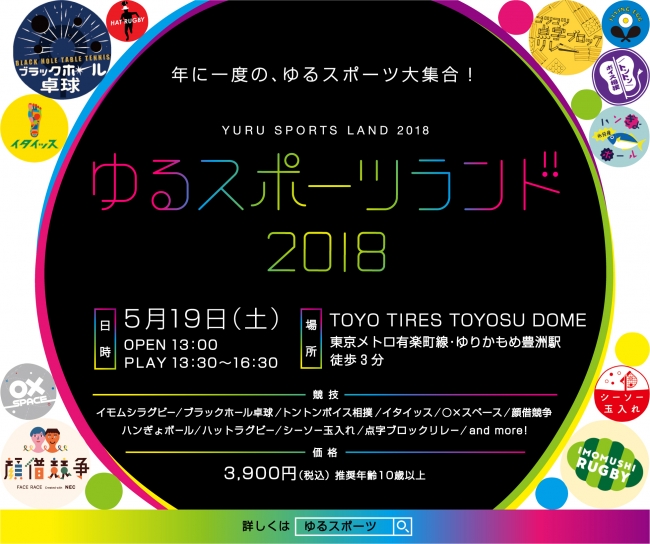 世界ゆるスポーツ協会主催「ゆるスポーツランド2018」を開催 企業