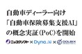 自動車ディーラー向け「自動車保険募集支援AI」の概念実証（PoC）を開始