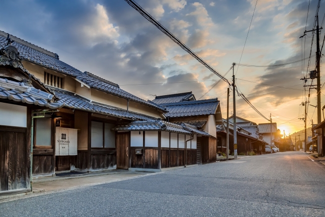 兵庫県篠山市福住のまちなみ