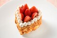 【THE GRAND GINZA バレンタイン限定!ディナープラン】名店「銀座マキシム・ド・パリ」の味を受け継いだ 伝説の苺のミルフィーユがハート形になってデザートに!