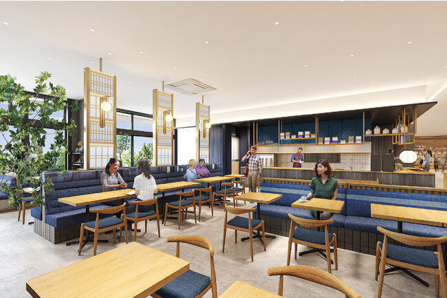 「和カフェ Tsumugi 有明ガーデン店」の内観