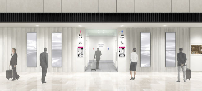 成田国際空港新開設トイレの混雑状況表示イメージ