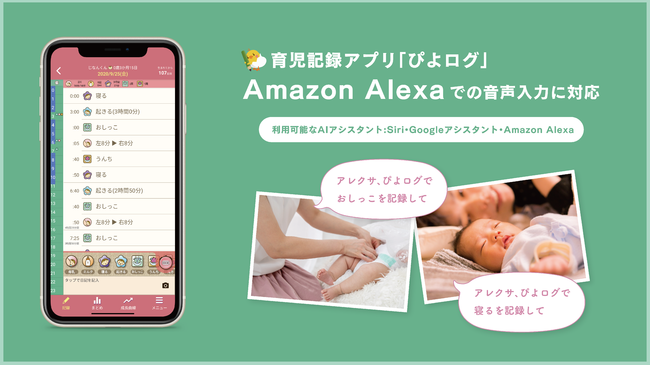 育児記録アプリぴよログが Amazon Alexa に対応 株式会社ぴよログのプレスリリース