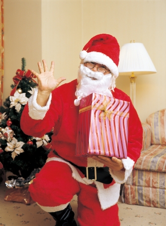 「ハッピークリスマス」サンタクロースがプレゼントをお届け