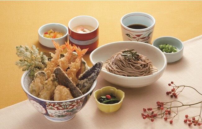 海老と牡蠣の天丼御膳 1,399円(税込1,538円) 海老と牡蠣の天丼御膳 1,399円(税込1,538円)