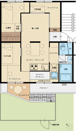 庭つき『リノベ４５』間取り図面